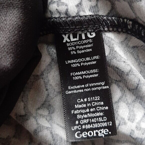 GEORGE Stretchy Fitted Babydoll Style Mini Dress Abstract Animal Print Sz XL - Picture 14 of 15